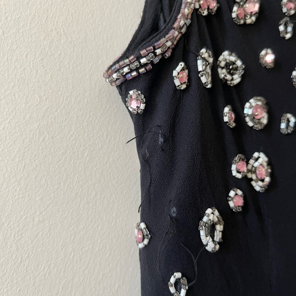 Sue Wong Vintage Silk Beaded Embellished Dress - Size 6 - Picture 7 of 12